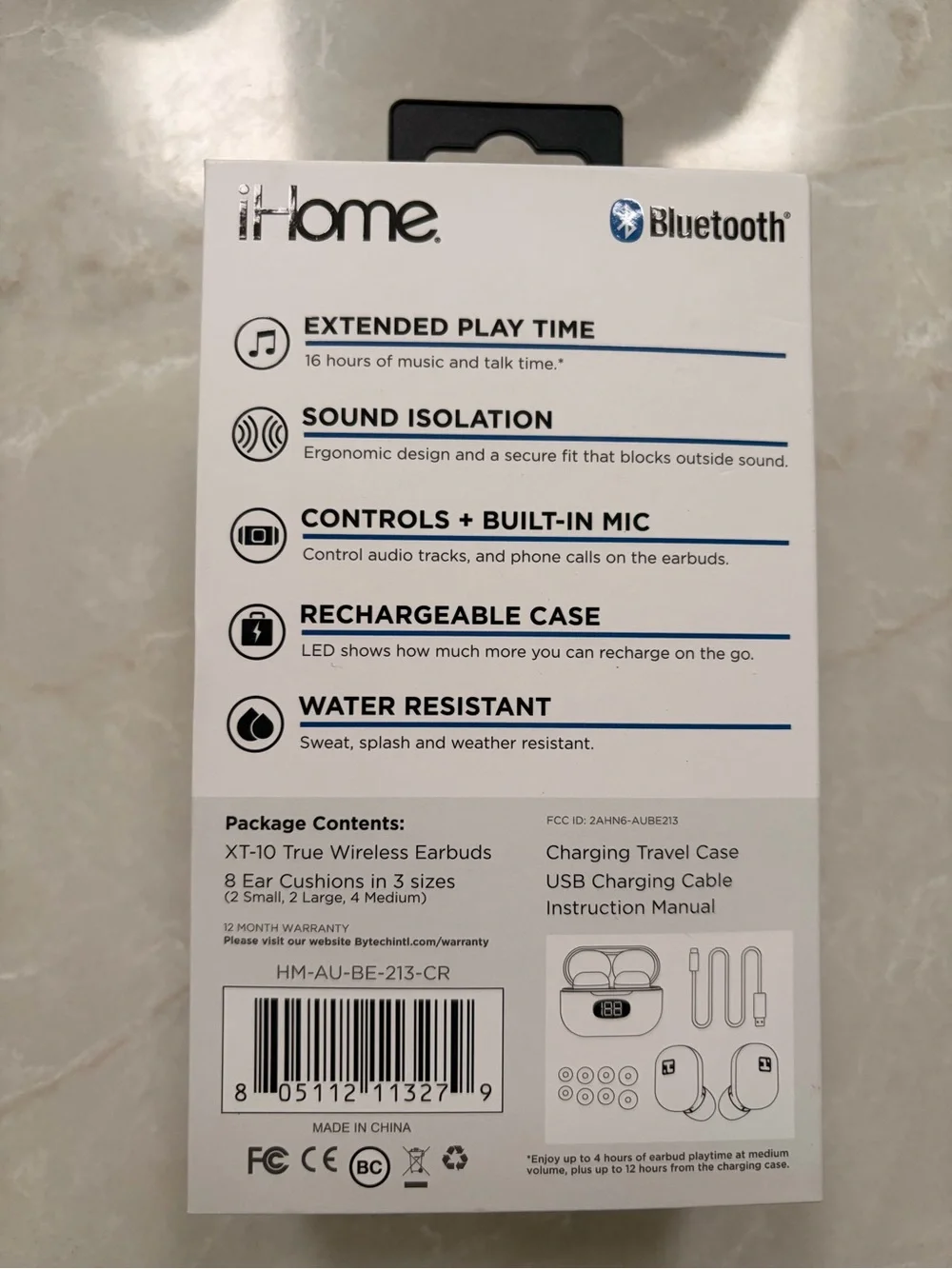 iHome XT-10 True Wireless Earbuds - Beige